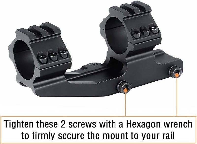 ohhunt Scope Mount 30mm 1 inch QD Quick Release Picatinny Scope Mounts 1.42 inch Center High Black - Image 3